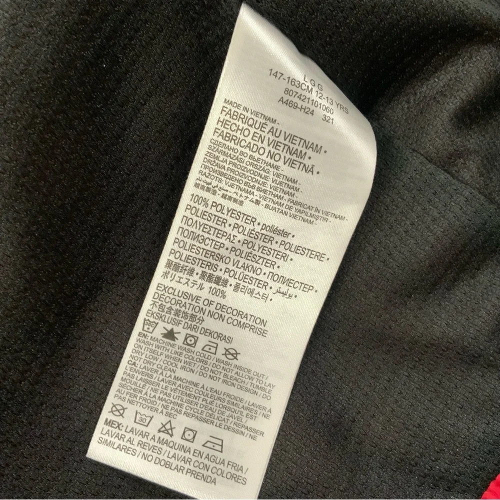 Air Jordan Jumpman Jacket Windbreaker Hood Youth Boys L 12-13 Years Black Red